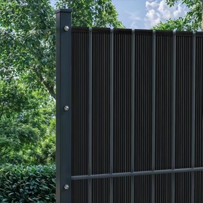 paramondo PVC Sichtschutzstreifen inkl. Befestigungsclips, Sichtschutz Zaun für Garten und Balkon,Windschutz und UV-Beständig, 4,75 cm x 7500 cm, Anthrazit paramondo PVC Sichtschutzstreifen inkl. Befestigungsclips, Sichtschutz Zaun für Garten und Balkon,Windschutz und UV-Beständig, 4,75 cm x 7500 cm, Anthrazit
