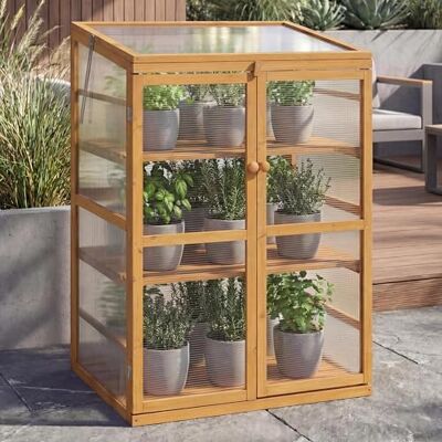 Mendler Gewächshaus HWC-Q13 110x76x57cm Holz Natur Treibhaus, Anzuchthaus, Frühbeet, Fenster, verstellbar FSC®-Zertifiziert Mendler Gewächshaus HWC-Q13 110x76x57cm Holz Natur Treibhaus, Anzuchthaus, Frühbeet, Fenster, verstellbar FSC®-Zertifiziert