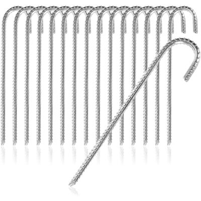 com-four ® 16x XL Bodenanker aus massivem Stahl, J-Form 30 cm, Ø 1 cm verzinkte Erdanker für Zelt Pavillon Hüpfburg Trampolin auch als Bewehrungsstab für den Boden stabil & rostfrei com-four ® 16x XL Bodenanker aus massivem Stahl, J-Form 30 cm, Ø 1 cm verzinkte Erdanker für Zelt Pavillon Hüpfburg Trampolin auch als Bewehrungsstab für den Boden stabil & rostfrei