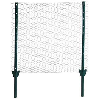 ESTEXO Zaun-Set Komplett-Set Sechseckgeflecht Zaun Draht Hasendraht Drahtzaun Drahtgeflecht 6eck Gartenzaun Drahtgitter mit Pfosten (Grün / 25 mm / 0,75 x 25 m) ESTEXO Zaun-Set Komplett-Set Sechseckgeflecht Zaun Draht Hasendraht Drahtzaun Drahtgeflecht 6eck Gartenzaun Drahtgitter mit Pfosten (Grün / 25 mm / 0,75 x 25 m)