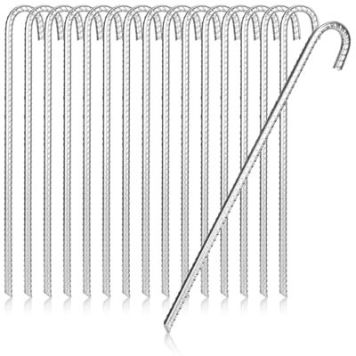 com-four ® 16x XL Bodenanker aus massivem Stahl, J-Form 42 cm, Ø 1 cm verzinkte Erdanker für Zelt Pavillon Hüpfburg Trampolin auch als Bewehrungsstab für den Boden stabil & rostfrei com-four ® 16x XL Bodenanker aus massivem Stahl, J-Form 42 cm, Ø 1 cm verzinkte Erdanker für Zelt Pavillon Hüpfburg Trampolin auch als Bewehrungsstab für den Boden stabil & rostfrei