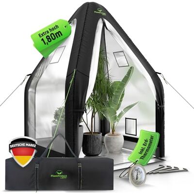 Q.P.T. Wintergewächshaus für Kübelpflanzen – strapazierfähiges PVC-Material zum Schutz vor Frost, Wind und Regen, einfache Montage inkl. Erdthermometer Q.P.T. Wintergewächshaus für Kübelpflanzen – strapazierfähiges PVC-Material zum Schutz vor Frost, Wind und Regen, einfache Montage inkl. Erdthermometer