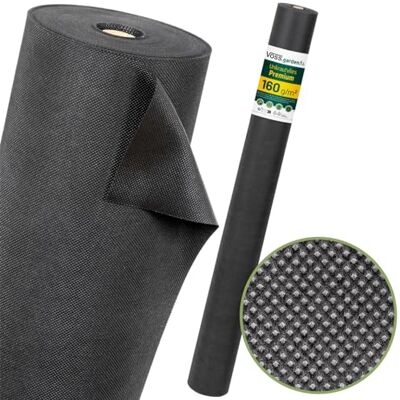 Voss Unkrautvlies 16,5m² 160g/m², Premium Gartenvlies 15m x 1,1m, Mulchvlies gegen Unkraut, wasserdurchlässig und reißfest Voss Unkrautvlies 16,5m² 160g/m², Premium Gartenvlies 15m x 1,1m, Mulchvlies gegen Unkraut, wasserdurchlässig und reißfest