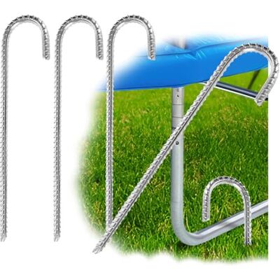 com-four ® 4X XL Bodenanker aus massivem Stahl, J-Form 38 cm, Ø 1 cm verzinkte Erdanker für Zelt Pavillon Hüpfburg Trampolin auch als Bewehrungsstab für den Boden stabil & rostfrei com-four ® 4X XL Bodenanker aus massivem Stahl, J-Form 38 cm, Ø 1 cm verzinkte Erdanker für Zelt Pavillon Hüpfburg Trampolin auch als Bewehrungsstab für den Boden stabil & rostfrei