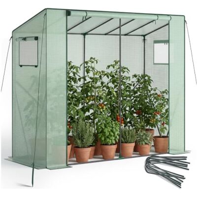 TecTake ® Foliengewächshaus 200 x 77 x 170 cm, wetterfest, UV-beständig, mit Reißverschlussöffnung, einfacher Aufbau im Stecksystem, doppelt vernähter Rand, verstärktes Dach, inkl. Heringe grün TecTake ® Foliengewächshaus 200 x 77 x 170 cm, wetterfest, UV-beständig, mit Reißverschlussöffnung, einfacher Aufbau im Stecksystem, doppelt vernähter Rand, verstärktes Dach, inkl. Heringe grün