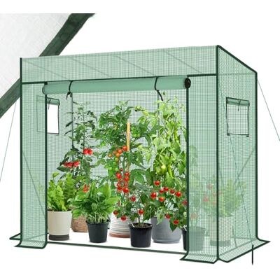 Sekey Tomaten Gewächshaus 200×170×77cm, begehbares Foliengewächshaus, Grün Tomatengewächshaus, Tomatenhaus stabil, winterfest und UV-beständig für Balkon und Outdoor, Gewächshaus Klein Sekey Tomaten Gewächshaus 200×170×77cm, begehbares Foliengewächshaus, Grün Tomatengewächshaus, Tomatenhaus stabil, winterfest und UV-beständig für Balkon und Outdoor, Gewächshaus Klein