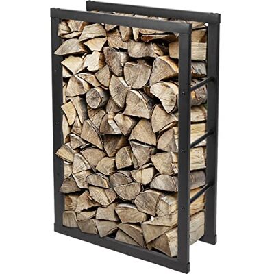 Voss Brennholzregal Stahl, Kaminholzregal, Feuerholzregal 60x25x100cm, schwarz Voss Brennholzregal Stahl, Kaminholzregal, Feuerholzregal 60x25x100cm, schwarz
