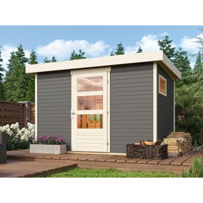 Karibu Gartenhaus Gerätehaus mit 19 mm Wandstärke INKLUSIVE Unterkonstruktionshölzer Fichtenholz Steck-/Schraubsystem Grundfläche: 6,10 m² Terragrau 330x238x211 cm Karibu Gartenhaus Gerätehaus mit 19 mm Wandstärke INKLUSIVE Unterkonstruktionshölzer Fichtenholz Steck-/Schraubsystem Grundfläche: 6,10 m² Terragrau 330x238x211 cm