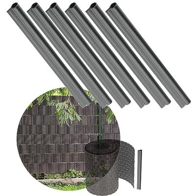 KADAX 6er Set Klemmschienen für Sichtschutzstreifen, Befestigungsclips aus Kunststoff, Klemmstreifen, Clips für Zaunfolie, Endclips (Set, Silber) KADAX 6er Set Klemmschienen für Sichtschutzstreifen, Befestigungsclips aus Kunststoff, Klemmstreifen, Clips für Zaunfolie, Endclips (Set, Silber)