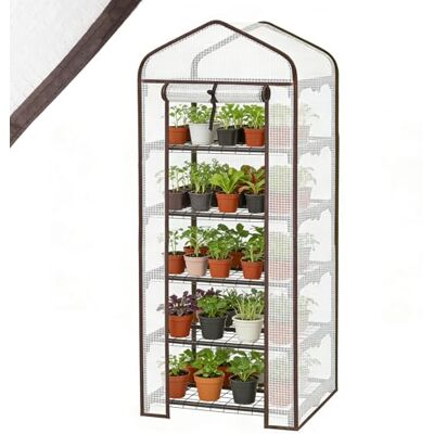 Sekey Mini Tomatengewächshaus 5 Etagen, Gewächshaus klein Balkon Foliengewächshaus winterfest für Indoor & Outdoor Tomatenhaus mit herausnehmbaren Ebenen für flexible Pflanzhöhe Sekey Mini Tomatengewächshaus 5 Etagen, Gewächshaus klein Balkon Foliengewächshaus winterfest für Indoor & Outdoor Tomatenhaus mit herausnehmbaren Ebenen für flexible Pflanzhöhe