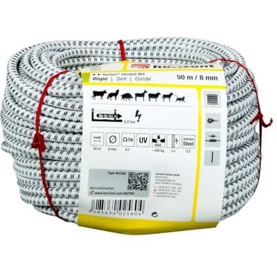 horizont Weidezaunseil farmer stretch W3, 50 m lang, 8 mm breit, 100 kg Bruchlast, für kurze bis mittlere Zäune, Weidezaunseil für Pferde Litze, Elektrozaun für Pferde, Farming Weidezaun horizont Weidezaunseil farmer stretch W3, 50 m lang, 8 mm breit, 100 kg Bruchlast, für kurze bis mittlere Zäune, Weidezaunseil für Pferde Litze, Elektrozaun für Pferde, Farming Weidezaun