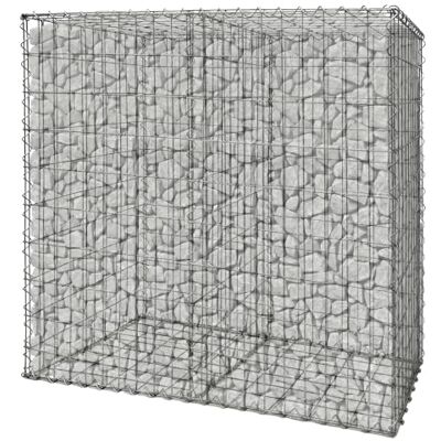 Relaxdays Gabione, Sichtschutz Garten, Steinkorb, 3.5mm Draht, verzinkt, HBT: 100x100x50 cm, Gabionenwand, Stahl, silber Relaxdays Gabione, Sichtschutz Garten, Steinkorb, 3.5mm Draht, verzinkt, HBT: 100x100x50 cm, Gabionenwand, Stahl, silber