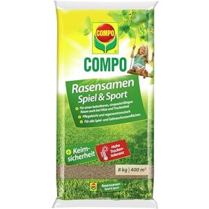 Compo Rasensaat Spiel und Sport, Universelle Rasenmischung, 8 kg, 400 m² Compo Rasensaat Spiel und Sport, Universelle Rasenmischung, 8 kg, 400 m²