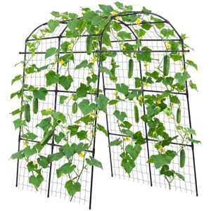 VEVOR Rankhilfe, Rankgitter, Kletterhilfe mit Netz, Gartenbogen, Gitterspalier, Metallbogen für Kletterpflanzen im Freien, Erbsen, Bohnen, Zucchini, Tomaten, Kürbis, Blumen (180x112x210,8 cm) VEVOR Rankhilfe, Rankgitter, Kletterhilfe mit Netz, Gartenbogen, Gitterspalier, Metallbogen für Kletterpflanzen im Freien, Erbsen, Bohnen, Zucchini, Tomaten, Kürbis, Blumen (180x112x210,8 cm)