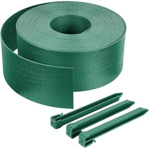 VOUNOT ® Flexible Rasenkante aus PE, Beeteinfassung mit 12 Befestigungsheringen, Länge 20m Höhe 13cm, Dicke 3mm Grün VOUNOT ® Flexible Rasenkante aus PE, Beeteinfassung mit 12 Befestigungsheringen, Länge 20m Höhe 13cm, Dicke 3mm Grün