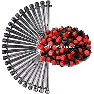 AQUA CONTROL Tropfbewässerungsset mit Tropfen, 25 einstellbare Tropfer von 0 bis 70 l/Stunde + 25 einstellbare Tropfer von 0 bis 70 l/Stunde mit Erdspieß. AQUA CONTROL Tropfbewässerungsset mit Tropfen, 25 einstellbare Tropfer von 0 bis 70 l/Stunde + 25 einstellbare Tropfer von 0 bis 70 l/Stunde mit Erdspieß.