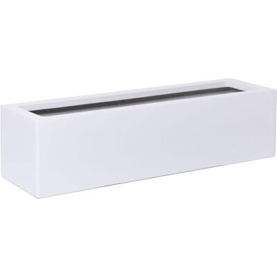 VIVANNO Blumenkasten Balkonkasten Pflanzkasten FLOBO Fiberglas Weiß 60 cm Wetterfester Pflanztrog für Fensterbank, Balkon und Garten, robustes Fiberglas, 15 Liter Volumen, 15x60x17 cm Maße VIVANNO Blumenkasten Balkonkasten Pflanzkasten FLOBO Fiberglas Weiß 60 cm Wetterfester Pflanztrog für Fensterbank, Balkon und Garten, robustes Fiberglas, 15 Liter Volumen, 15x60x17 cm Maße