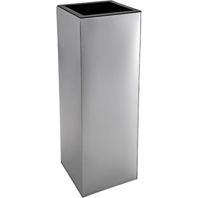 VIVANNO Zink Blumenkübel Block 80 cm Silber Pflanzkübel Wetterfest Hohe Pflanzsäule aus pulverbeschichtetem Stahlblech für Außen und Innen, inklusive Bewässerungssystem und Kunststoffeinsatz VIVANNO Zink Blumenkübel Block 80 cm Silber Pflanzkübel Wetterfest Hohe Pflanzsäule aus pulverbeschichtetem Stahlblech für Außen und Innen, inklusive Bewässerungssystem und Kunststoffeinsatz