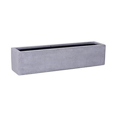 VIVANNO Blumenkasten Flobo Balkonkasten Pflanzkasten Beton-Optik Grau 80 cm Rechteckiger Fiberglas Pflanztrog für Balkon & Fensterbank Frostsicherer Kräuterkasten in Stein-Optik 15x80x17 cm VIVANNO Blumenkasten Flobo Balkonkasten Pflanzkasten Beton-Optik Grau 80 cm Rechteckiger Fiberglas Pflanztrog für Balkon & Fensterbank Frostsicherer Kräuterkasten in Stein-Optik 15x80x17 cm