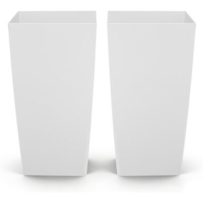 VEVOR Pflanztopf 390x390x750 mm 2er-Set, Blumentopf, Blumenkübel, PP-Pflanzgefäß, Planzkübel, Pflanzkasten mit Innentopf & Abflusslöchern, Geeignet für Zimmer- & Gartenpflanzen, Weiß VEVOR Pflanztopf 390x390x750 mm 2er-Set, Blumentopf, Blumenkübel, PP-Pflanzgefäß, Planzkübel, Pflanzkasten mit Innentopf & Abflusslöchern, Geeignet für Zimmer- & Gartenpflanzen, Weiß