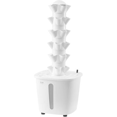 VEVOR Hydroponisches Anbausystem, 30 Steckplätze Hydroponik Turm mit 6 Ebenen, Hydronischer Garten für Zuhause mit Wasserpumpe & Timer, Wasserzirkulationspflanzen-Keimset für Kräuter, Obst und Gemüse VEVOR Hydroponisches Anbausystem, 30 Steckplätze Hydroponik Turm mit 6 Ebenen, Hydronischer Garten für Zuhause mit Wasserpumpe & Timer, Wasserzirkulationspflanzen-Keimset für Kräuter, Obst und Gemüse