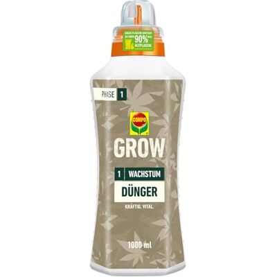 Compo GROW Wachstum Dünger, mineralisch, Indoor und Outdoor, 1 Liter Compo GROW Wachstum Dünger, mineralisch, Indoor und Outdoor, 1 Liter
