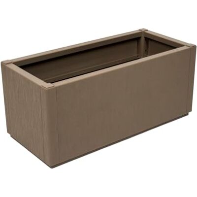 Kreher XL Pflanzkasten Blumenkasten Taupe 80x36x36 cm Frostsicher und wetterfest, mit Wasserspeicher, Struktur-Design für Garten, Terrasse und Balkon Kreher XL Pflanzkasten Blumenkasten Taupe 80x36x36 cm Frostsicher und wetterfest, mit Wasserspeicher, Struktur-Design für Garten, Terrasse und Balkon