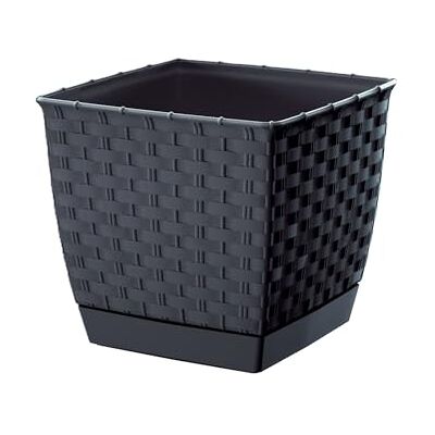 Prosperplast RATOLLA SQUARE Topf 8,2L, Abmessungen (mm) 250x250x220, Farbe Anthrazit Prosperplast RATOLLA SQUARE Topf 8,2L, Abmessungen (mm) 250x250x220, Farbe Anthrazit