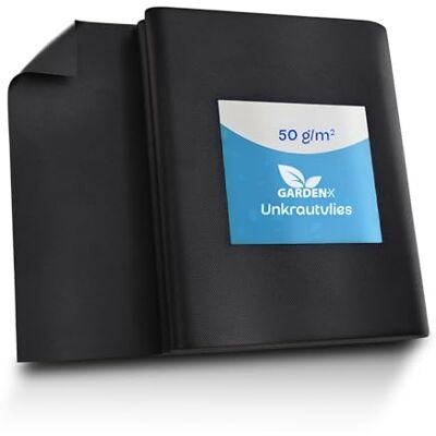 GARDENIX 16 m² Non-Woven Unkrautbarriere - 1,6 m x 10 m - 50 g/m² - UV-stabilisiert - Gewebe GARDENIX 16 m² Non-Woven Unkrautbarriere - 1,6 m x 10 m - 50 g/m² - UV-stabilisiert - Gewebe