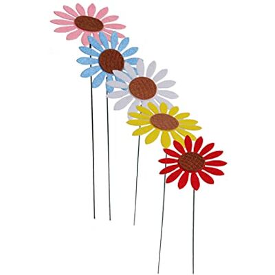 Generic 5 Stück Vintage Metall Sonnenblumen Gartenstecker Hof Rasen Terrasse Ornament Blumenstab Generic 5 Stück Vintage Metall Sonnenblumen Gartenstecker Hof Rasen Terrasse Ornament Blumenstab