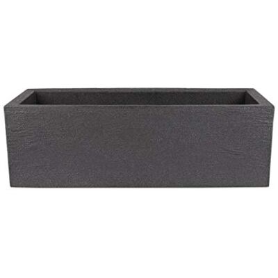 BigDean Pflanzkübel 80x30 cm Blumenkübel in Granitstein-Optik Anthrazit Für Drinnen und Draußen XXL Pflanztopf, Blumentopf für Terrasse & Balkon, frostsicher & wasserdicht BigDean Pflanzkübel 80x30 cm Blumenkübel in Granitstein-Optik Anthrazit Für Drinnen und Draußen XXL Pflanztopf, Blumentopf für Terrasse & Balkon, frostsicher & wasserdicht