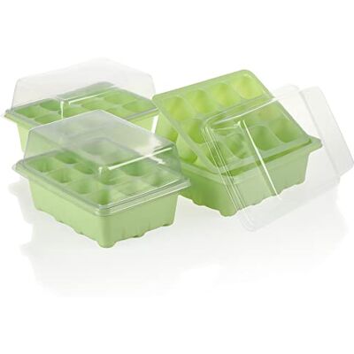com-four ® 3X Anzucht-Set für die Anzucht von kleinen Pflanzen, Für Blumen Obst und auch Gemüse com-four ® 3X Anzucht-Set für die Anzucht von kleinen Pflanzen, Für Blumen Obst und auch Gemüse