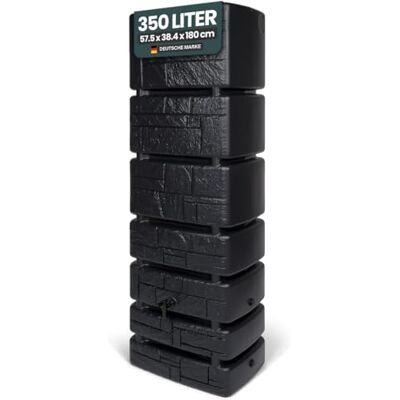 Kreher Wassertonne XXL Tower Stone mit Wasserhahn (Anthrazit) Regentonne in Stein-Optik, 350 L, Maße 57,5 x 38,4 x 180 cm, zur Gartenbewässerung Kreher Wassertonne XXL Tower Stone mit Wasserhahn (Anthrazit) Regentonne in Stein-Optik, 350 L, Maße 57,5 x 38,4 x 180 cm, zur Gartenbewässerung
