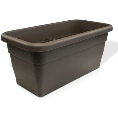 MePla Blumentrog länglicher Blumentopf wetterfestes Pflanzgefäß UV-beständiger Blumenkübel Pflanzentopf Pflanzen-Trog 80x39 cm (Innen: 72x33 cm) Taupe MePla Blumentrog länglicher Blumentopf wetterfestes Pflanzgefäß UV-beständiger Blumenkübel Pflanzentopf Pflanzen-Trog 80x39 cm (Innen: 72x33 cm) Taupe