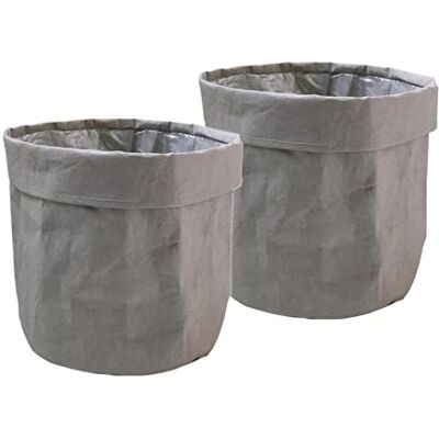 Spetebo Papier Blumentopf 32 x 30 cm Taupe / 2er Set Kraftpapier Übertopf Deko Blumen Pflanzen Tasche Beutel Tüte Topf faltbar Spetebo Papier Blumentopf 32 x 30 cm Taupe / 2er Set Kraftpapier Übertopf Deko Blumen Pflanzen Tasche Beutel Tüte Topf faltbar