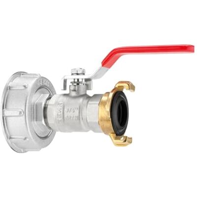 GEKA Plus IBC Adapter Set Kugelhahn mit Kupplung (S60x6 Anschluss, Innen- und Außengewinde G3/4, Bewässerung, Adapteranschluss, Gartenbewässerung) 30.0045.8, Silber GEKA Plus IBC Adapter Set Kugelhahn mit Kupplung (S60x6 Anschluss, Innen- und Außengewinde G3/4, Bewässerung, Adapteranschluss, Gartenbewässerung) 30.0045.8, Silber