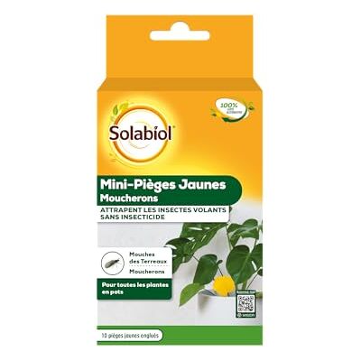 Solabiol SOPIFLORN Mini-Fallen für Zimmerpflanzen, Gelb, diskret, 10 Stück Solabiol SOPIFLORN Mini-Fallen für Zimmerpflanzen, Gelb, diskret, 10 Stück