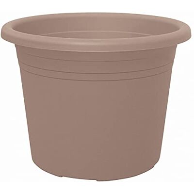 Geli Cylindro Thermo-Blumentopf, rund, aus Kunststoff, Taupe 40, 50 cm Geli Cylindro Thermo-Blumentopf, rund, aus Kunststoff, Taupe 40, 50 cm