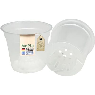 MePla 5 Stück Pflanztopf Orchidee ø 15 cm transparent (ø/h: 14,7/12,5 cm, Volumen: 1,3 L) Sorgt für Luftzirkulation und schützt zuverlässig vor Staunässe MePla 5 Stück Pflanztopf Orchidee ø 15 cm transparent (ø/h: 14,7/12,5 cm, Volumen: 1,3 L) Sorgt für Luftzirkulation und schützt zuverlässig vor Staunässe