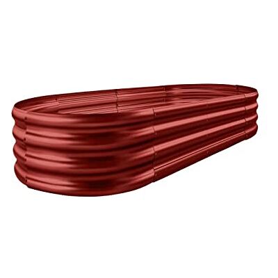 Land Guard Galvanisiertes Hochbeet-Set, verzinkter Übertopf für den Außenbereich, ovale große Metall-Hochbeete für Gemüse (braun) Land Guard Galvanisiertes Hochbeet-Set, verzinkter Übertopf für den Außenbereich, ovale große Metall-Hochbeete für Gemüse (braun)