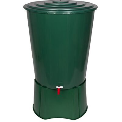 Kreher XL Regentonne 310 L grün, Monoblock-Stand, Wasserhahn & Deckel Robustes Regenfass aus Kunststoff mit Sicherheitsverschluss, kippsicher und standfest für den Garten Kreher XL Regentonne 310 L grün, Monoblock-Stand, Wasserhahn & Deckel Robustes Regenfass aus Kunststoff mit Sicherheitsverschluss, kippsicher und standfest für den Garten