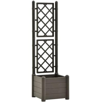 vidaXL Pflanzkübel mit Spalier Gartenspalier Rankgitter Rankhilfe Pflanzkasten Blumenkübel Hochbeet Blumenkasten 43x43x142cm PP Anthrazit vidaXL Pflanzkübel mit Spalier Gartenspalier Rankgitter Rankhilfe Pflanzkasten Blumenkübel Hochbeet Blumenkasten 43x43x142cm PP Anthrazit