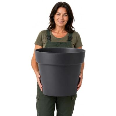 BigDean Blumentopf ca. ø 50 cm Classic anthrazit Pflanzkübel groß, außen BigDean Blumentopf ca. ø 50 cm Classic anthrazit Pflanzkübel groß, außen