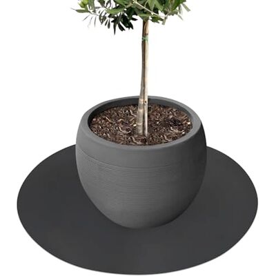 KARAT Untersetzer für Blumentopf, Blumenuntersetzer mit abgeschrägter Kante, Unterlage für Pflanztöpfe, Schutzmatte, Bodenschutzmatte, Blumentopfuntersetzer (Majesty) (Schwarz, Rund 90 cm) KARAT Untersetzer für Blumentopf, Blumenuntersetzer mit abgeschrägter Kante, Unterlage für Pflanztöpfe, Schutzmatte, Bodenschutzmatte, Blumentopfuntersetzer (Majesty) (Schwarz, Rund 90 cm)