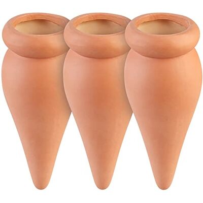 Royal Gardineer Bewässerung Pflanzen: 3er-Set 2in1-Terracotta-Wasserspender für Topfpflanzen, je 330 ml (Wasserspender für Pflanzen, Bewässerung Kugel, Olla) Royal Gardineer Bewässerung Pflanzen: 3er-Set 2in1-Terracotta-Wasserspender für Topfpflanzen, je 330 ml (Wasserspender für Pflanzen, Bewässerung Kugel, Olla)