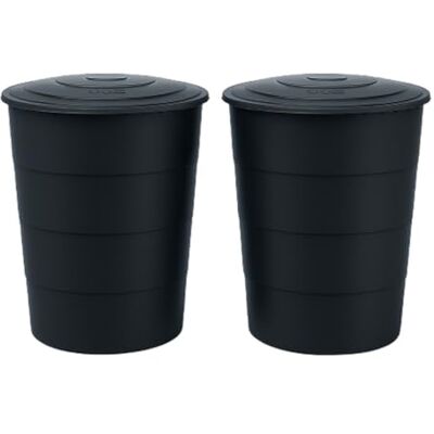 Kreher Regentonne Wassertonne Smooth 510 L, Deckel, 2er Set (Anthrazit) Zwei XXL-Wassertanks aus robustem Kunststoff, rundes zeitloses Format, umweltfreundliche Gartenbewässerung Kreher Regentonne Wassertonne Smooth 510 L, Deckel, 2er Set (Anthrazit) Zwei XXL-Wassertanks aus robustem Kunststoff, rundes zeitloses Format, umweltfreundliche Gartenbewässerung