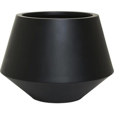 VIVANNO Pflanzkübel Berbelit 30x32 cm Blumenkübel Fiberglas Schwarz Matt Großer Pflanzentopf für Außen und Innen, Frostsicherer Blumentopf in Handarbeit, Modernes Bauchig-Kantiges Design VIVANNO Pflanzkübel Berbelit 30x32 cm Blumenkübel Fiberglas Schwarz Matt Großer Pflanzentopf für Außen und Innen, Frostsicherer Blumentopf in Handarbeit, Modernes Bauchig-Kantiges Design