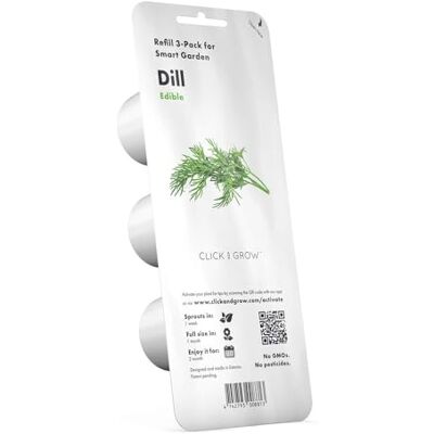 Click & Grow Dill Nachfüllkapseln, 3er-pack, für den Smart Garden Patented Smart Soil. Nachfüll Plant Pods Substratkapsel. Kompatibel mit allen Smart Garden Modellen Click & Grow Dill Nachfüllkapseln, 3er-pack, für den Smart Garden Patented Smart Soil. Nachfüll Plant Pods Substratkapsel. Kompatibel mit allen Smart Garden Modellen