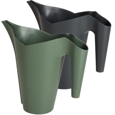 com-four ® 2X Gießkanne 1 Liter, Schöne Langhals-Gießkanne im Set Blumengießkanne zum Gießen und Düngen von Pflanzen für innen und außen com-four ® 2X Gießkanne 1 Liter, Schöne Langhals-Gießkanne im Set Blumengießkanne zum Gießen und Düngen von Pflanzen für innen und außen