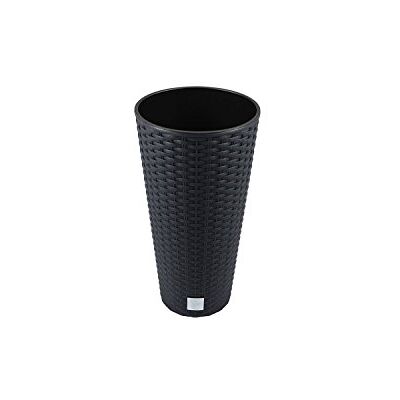 Prosperplast Blumentopf Rato Tubus (Rattanoptik, herausnehmbarer Einsatz; Ø 20 cm, H: 38,1 cm, anthrazit) DRTUS200-S433 Prosperplast Blumentopf Rato Tubus (Rattanoptik, herausnehmbarer Einsatz; Ø 20 cm, H: 38,1 cm, anthrazit) DRTUS200-S433